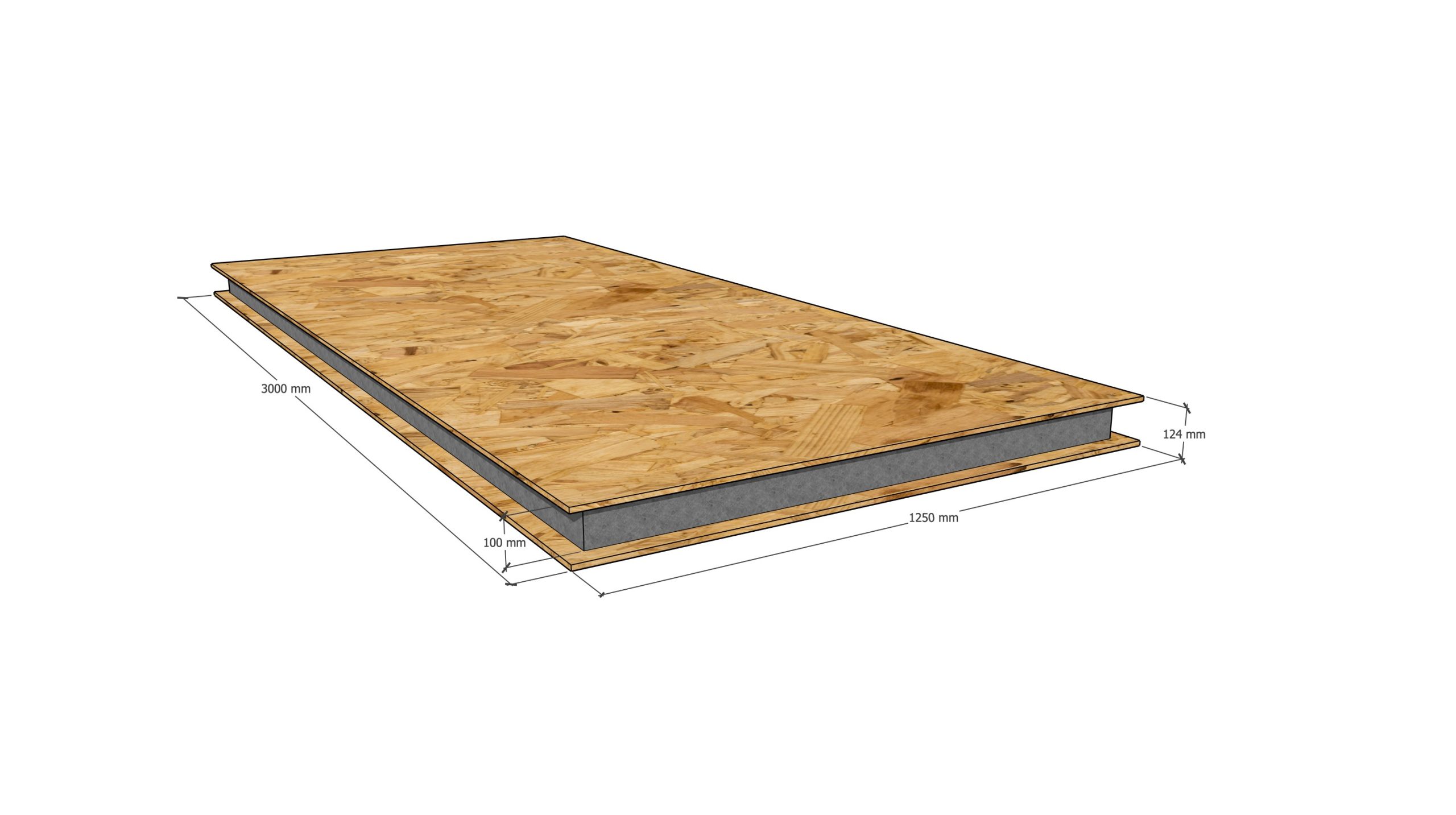 124x3000x1250mm
