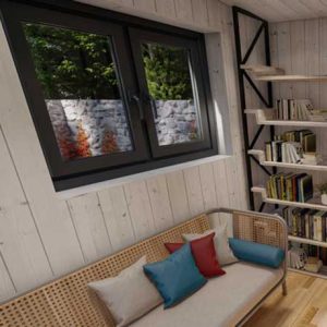 Double Window PVC Grey 1360x860