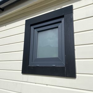 PVC Tilt & Turn Bathroom Window Grey 550x600
